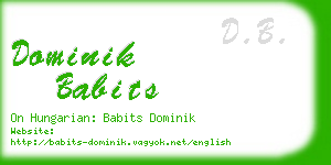 dominik babits business card